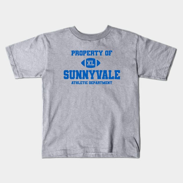 Sunnyvale Athletic Dept. (Blue) [Rx-Tp] Kids T-Shirt by Roufxis